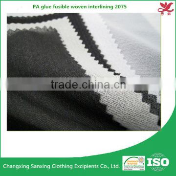 Interlining fabric for jacket fusible interlining PA glue woven interlining 2075