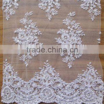 Beaded Allover Mesh Fabric