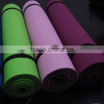 Double colour EVA yoga mat;two colours' mat
