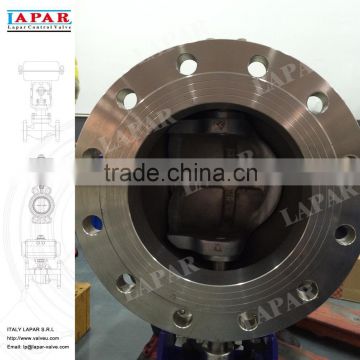 LAPAR ISO 5211 Mounting Pad DN100 PN16 Pneumatic Stainless Steel V port segment Ball Valve