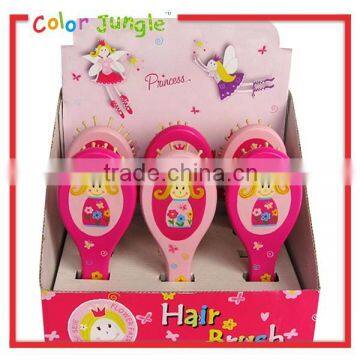 wooden hair comb Kokeshi Japanese doll kids wooden hair brush comb wholesale