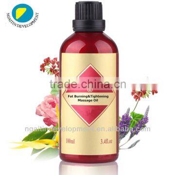 100% natural fat burnining tighten massage oil