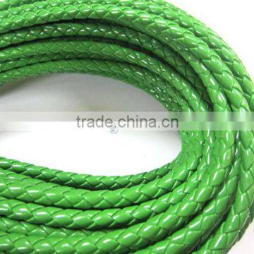 OEM Welcome Popular Round Braid PU/genuine Leather Cords for Jewelry Making photo-2
