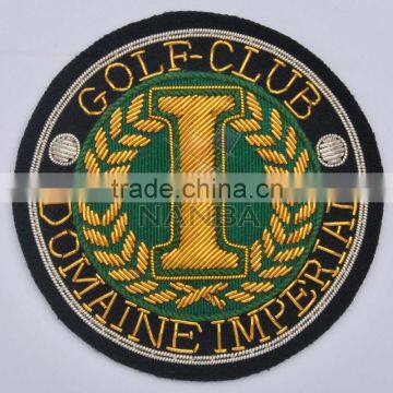 Bullion Embroidered Golf Club Badge