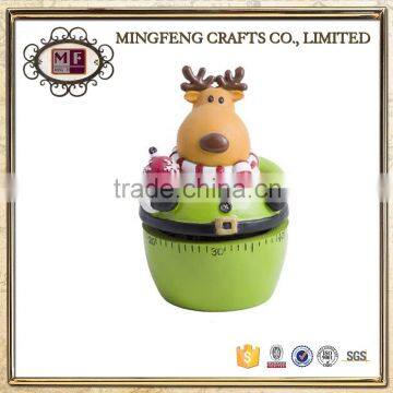 Hot Sale Polyresin Christmas Deer Kitchen Cook Timer