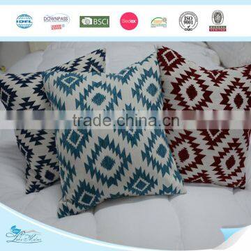 Square Embroidered Decorative Cushion With Zipper