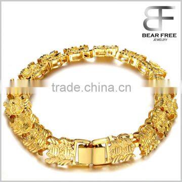 18k Gold Plated Women's Tennis Bracelets New Design Personality Hollow Wristband Elegant