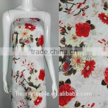 polyester/cotton flower printing fabric for women's dress