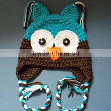 Crochet Owl Hat Baby Boy Owl Hat Toddler Hat - Made To Order