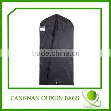 Breathable promotional pvc window polyester suit garment bag