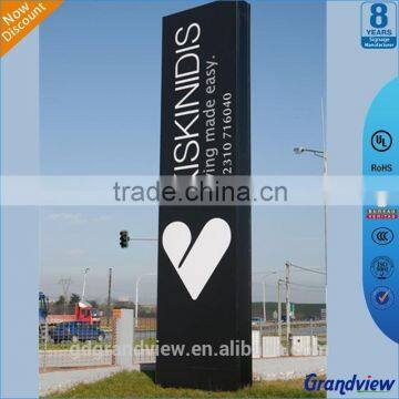 waterproof durable large roadside advertising steel pylon board