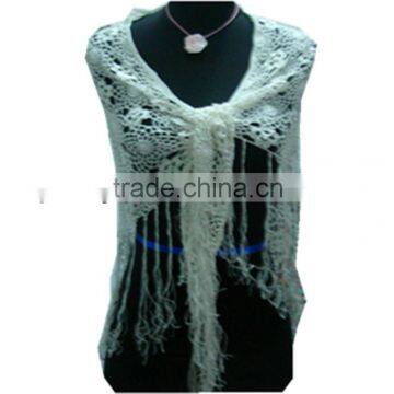 2014 new fashion ladies handmade hollow crochet shawl