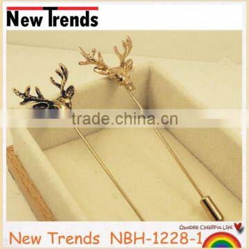 Wholesale Deer Shirt Collar Pins Alloy Deer Lapel Pin