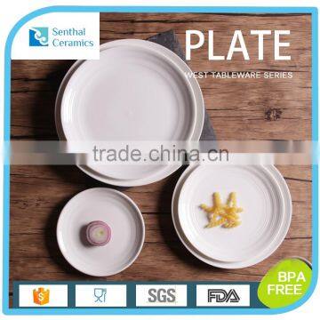 Wholesale cheap white ceramic dinner round plate for home restaurant