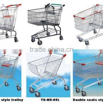 80L Round Basket Shopping Trolley photo-4