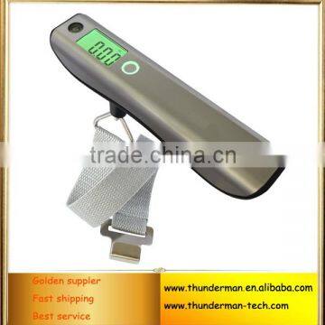 50kg Stainless Steel Digital luggage Scale with 1M measuring tape and Spirit level