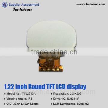 240*204 1.22 inch round lcd module with capacitive touch screen for smart watch TF12212A