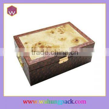 Folding Printing Perfume Box Wood/ Locked Perfume Bottle Box Large For Sale