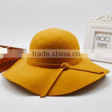 Promotional Winter Ladies Wide Brime Wool Felt Hat photo-2