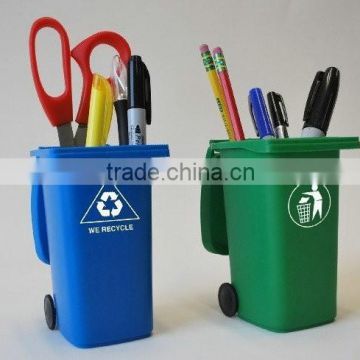 promotion gift Plastic wheelie bin desk tidy plastic Mini Desktop Wheelie Bin                        
                                                Quality Choice