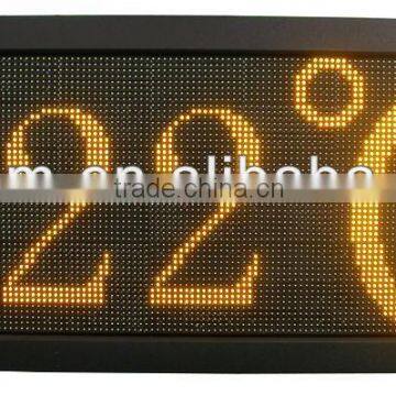 led temperature/humidity/time/date display/led temperature sign 25"