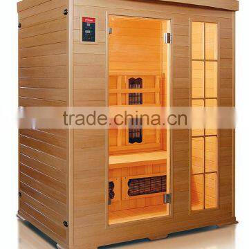 kaidi far infrared sauna room, ceramic heater , 3peson , wood cabin