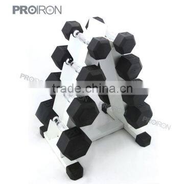 PROIRON 100 lb Rubber Hex Dumbbell Set, 5-60 lb with Rack