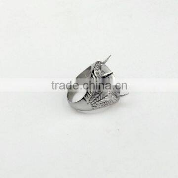 Hot sale Indonesia men titanium rings for gemstone