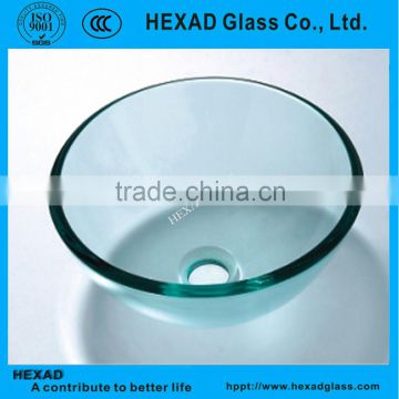 Hexad Tempered Glass Clear Round Wash Basin