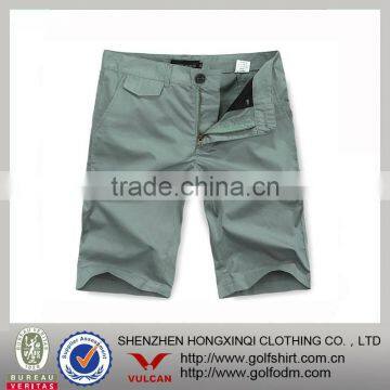 Blank Green Color Cotton Spandex Stretch Men Short Pants