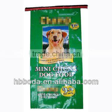 woven polypropylene packing dog feed bag