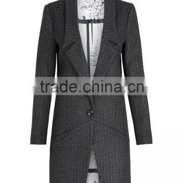 womens blazer style coat pinstripe wool coat