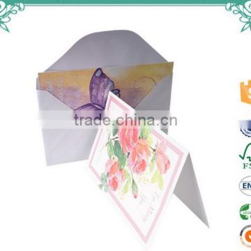 Free sample Hot sale!Fashion customized greeting card & birthday card &invitation on OEM