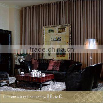 JS01-24 Four Seats Sofa With Solid Wood Real Leather in Living Room From JL&C Luxury Furniture New Design (China Supplier) photo-2