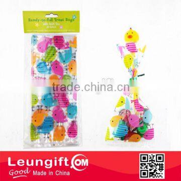 Easter Eggs Treat Bag A pack of 20 plastic cellophane treat bags with 20 green twist-ties