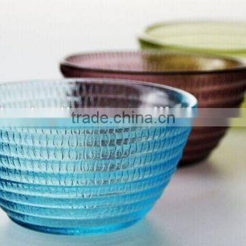 Clear glass kitchenware plate and bowl