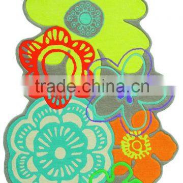 Luxury Flower Shaped Rug With Colorful Designs photo-5