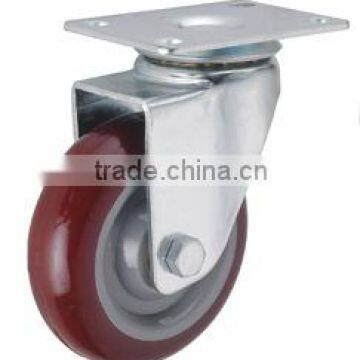Red PU caster