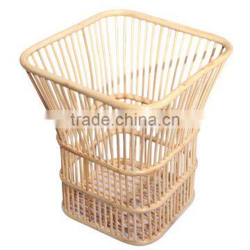 Natural laundry rattan basket