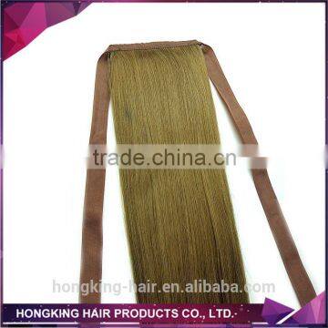 Ponytail hair extensions elastic band human hair ponytail