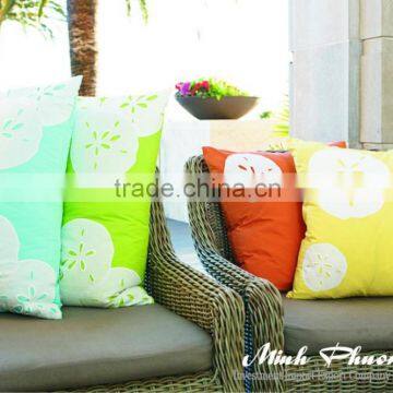 Handmade square cushion/pillow high quality 100% cotton