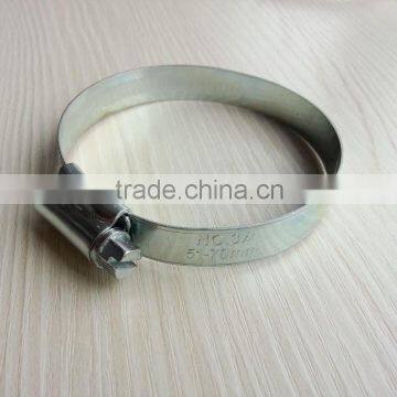 British type hose clamp with tube housing