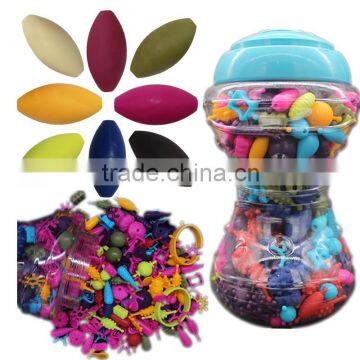 wholesale educational toy pop art beads, snap lock bead shapes loose beads