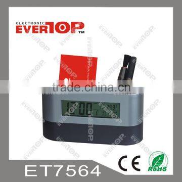 DIGITAL TABLE ALARM CLOCK WITH PENHOLDER ET7564