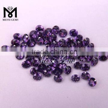 Synthetic Gemstone Jewelry Amethyst Round 4.5mm Loose CZ Stone Price