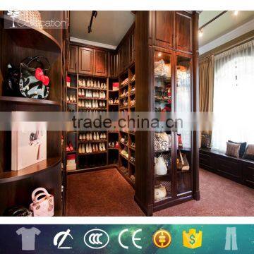 2015 Antique Red Cherry Wood wardrobe cabinet