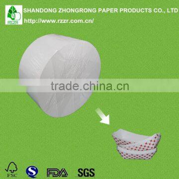 food grade PE coated paper for food tray