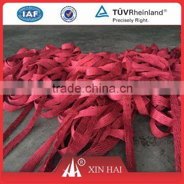 Good quality red Polyester knotless nets or Raschel nets for bathing nets / seine / trawl net from China biggest net factory