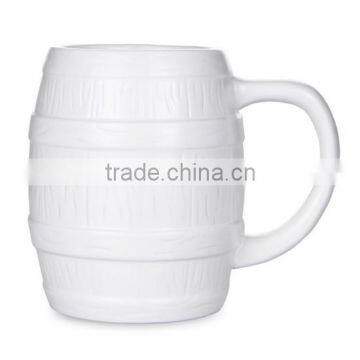 Munich Ceramic Mug Beer Barrel Stein With White Color photo-3