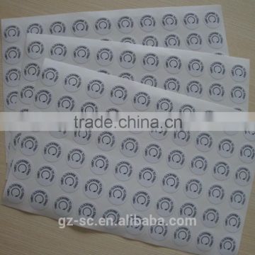 Cheap & Oval shape sticker printing paper from guangzhou factory GZSC-AS020